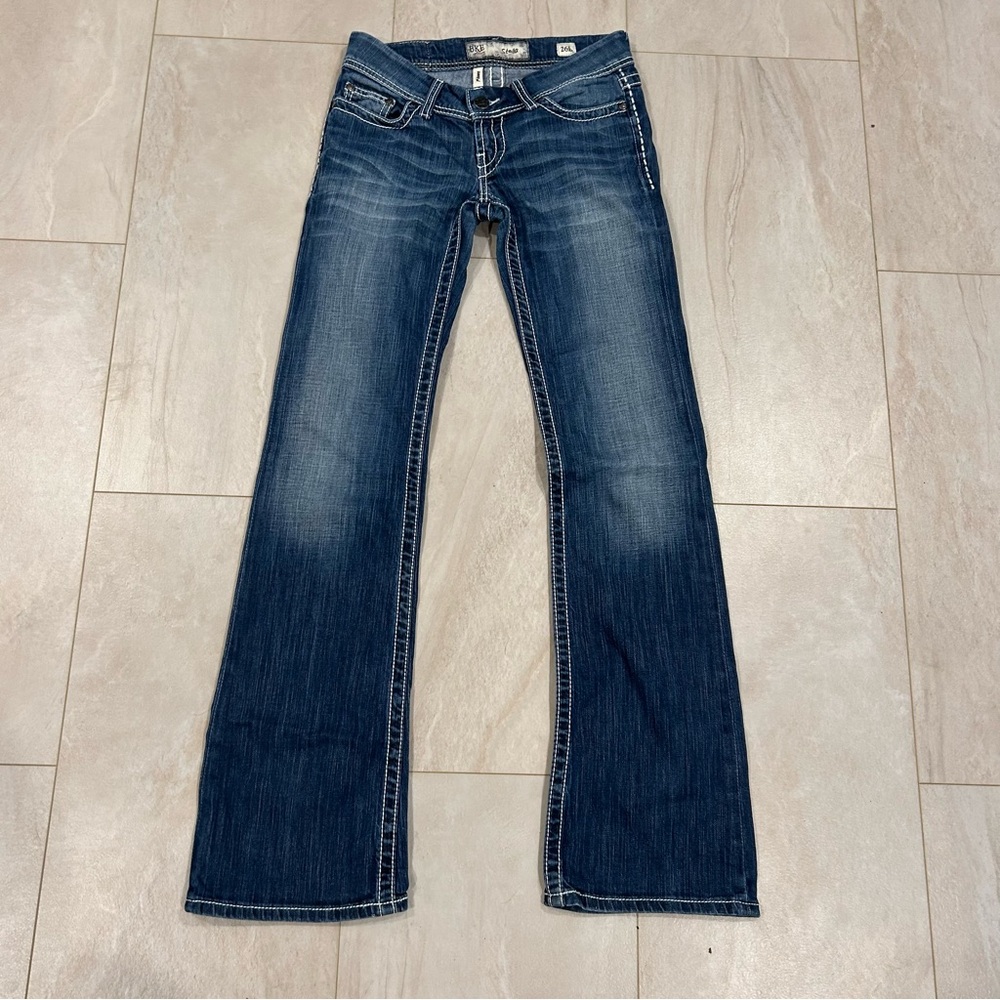 BKE Women's Wide Leg Jeans - Indigo